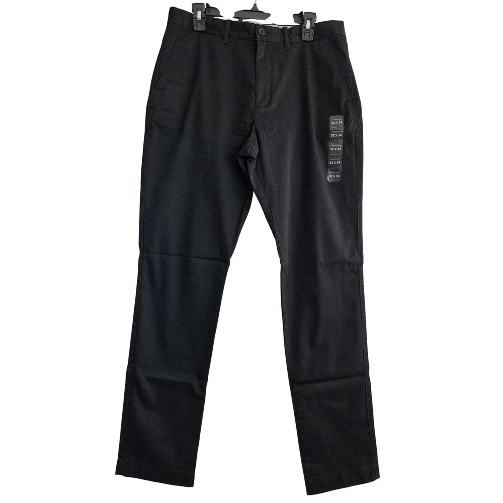 J. Crew Original Chino Pant Athletic Slim‎ Mens 32x34 Black NWT $98 CO401